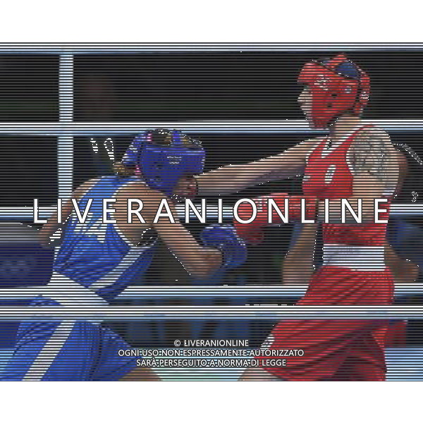XXXI Olympic Games Giochi Olimpici Rio 2016 Rio de Janeiro - 15.08.2016 Quarti di Finale di Boxe pesi Leggeri (57-60kg) Femminile Nella Foto:Irma Testa (ITA) vs Mossely Estelle (FRA) /Ph.Vitez-Ag. Aldo Liverani