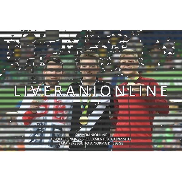 15-08-2016 Giochi Olimpici Pista Uomini; Giornata 05; 2016, Team Sky; 2016, Danimarca; Viviani, Elia; Cavendish, Mark; Hansen, Lasse Norman; Rio De Janeiro; ©sirotti/AGENZIA ALDO LIVERANI SAS
