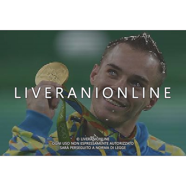 XXXI Olympic Games Giochi Olimpici Rio 2016 Rio de Janeiro - 16.08.2016 Finale Ginnastica Artistica Sbarre Parallele Maschile Nella Foto:Verniaiev Oleg premiazione e festeggiamneti /Ph.Vitez-Ag. Aldo Liverani