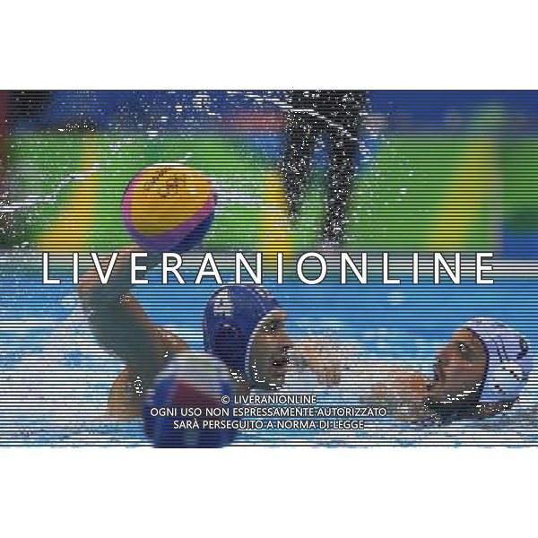 XXXI Olympic Games Giochi Olimpici Rio 2016 Rio de Janeiro - 16.08.2016 Quarti di Finale Pallanuoto Maschile Grecia vs Italia Nella Foto:Figlioli Pietro-Mourikis Konstantinos /Ph.Vitez-Ag. Aldo Liverani