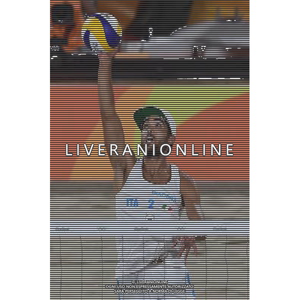 XXXI Olympic Games Giochi Olimpici Rio 2016 Rio de Janeiro - 16.08.2016 Semifinale Beach Volley Maschile Italia vs Russia Nella Foto:Lupo Daniele /Ph.Vitez-Ag. Aldo Liverani