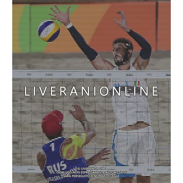 XXXI Olympic Games Giochi Olimpici Rio 2016 Rio de Janeiro - 16.08.2016 Semifinale Beach Volley Maschile Italia vs Russia Nella Foto:Nicolai Paolo /Ph.Vitez-Ag. Aldo Liverani