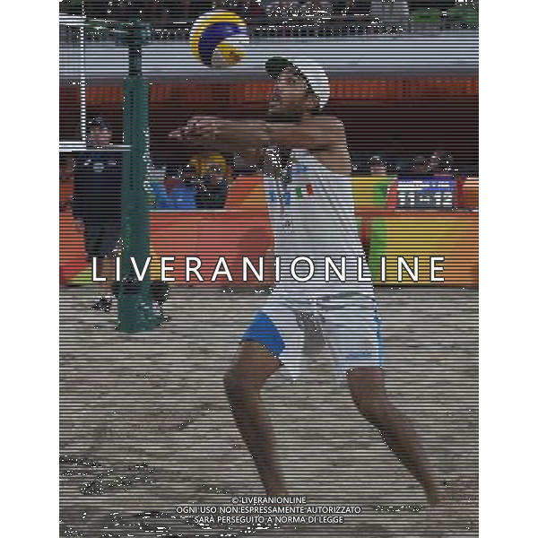 XXXI Olympic Games Giochi Olimpici Rio 2016 Rio de Janeiro - 16.08.2016 Semifinale Beach Volley Maschile Italia vs Russia Nella Foto:Lupo Daniele /Ph.Vitez-Ag. Aldo Liverani