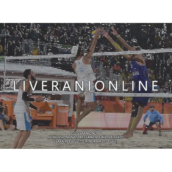 XXXI Olympic Games Giochi Olimpici Rio 2016 Rio de Janeiro - 16.08.2016 Semifinale Beach Volley Maschile Italia vs Russia Nella Foto:Lupo Daniele ultimo punto /Ph.Vitez-Ag. Aldo Liverani