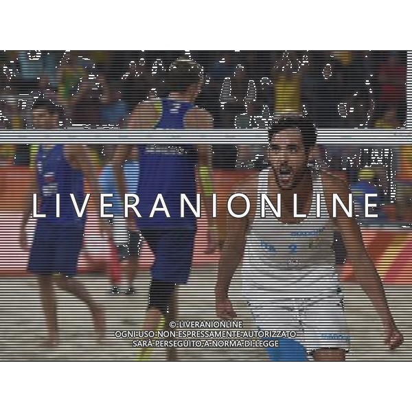 XXXI Olympic Games Giochi Olimpici Rio 2016 Rio de Janeiro - 16.08.2016 Semifinale Beach Volley Maschile Italia vs Russia Nella Foto:Lupo Daniele esulta /Ph.Vitez-Ag. Aldo Liverani