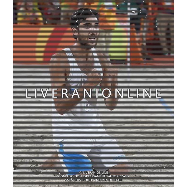 XXXI Olympic Games Giochi Olimpici Rio 2016 Rio de Janeiro - 16.08.2016 Semifinale Beach Volley Maschile Italia vs Russia Nella Foto:Lupo Daniele esulta /Ph.Vitez-Ag. Aldo Liverani