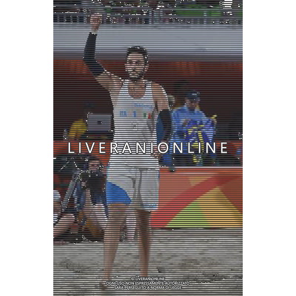 XXXI Olympic Games Giochi Olimpici Rio 2016 Rio de Janeiro - 16.08.2016 Semifinale Beach Volley Maschile Italia vs Russia Nella Foto:Nicolai Paolo /Ph.Vitez-Ag. Aldo Liverani