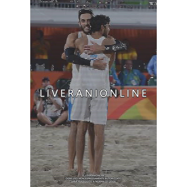 XXXI Olympic Games Giochi Olimpici Rio 2016 Rio de Janeiro - 16.08.2016 Semifinale Beach Volley Maschile Italia vs Russia Nella Foto:Nicolai Paolo,Lupo Daniele vs Krasilnikov Viacheslav,Semenov Konstantin /Ph.Vitez-Ag. Aldo Liverani