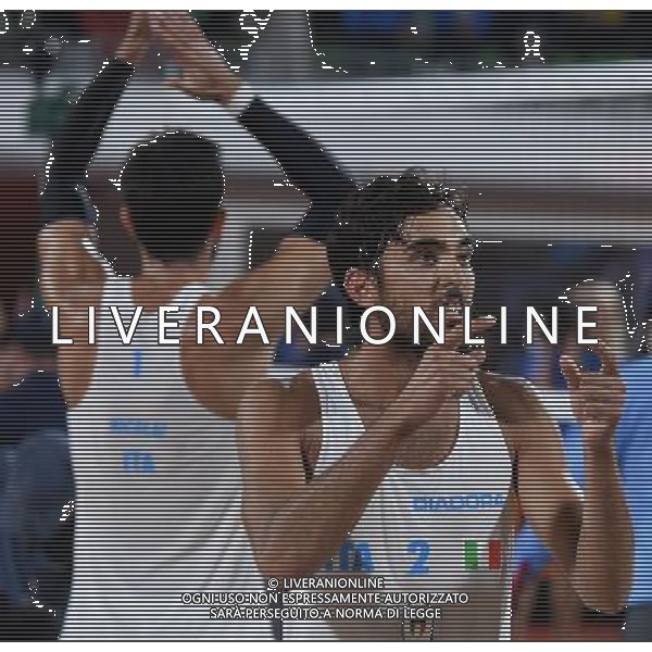 XXXI Olympic Games Giochi Olimpici Rio 2016 Rio de Janeiro - 16.08.2016 Semifinale Beach Volley Maschile Italia vs Russia Nella Foto:Lupo Daniele esulta /Ph.Vitez-Ag. Aldo Liverani