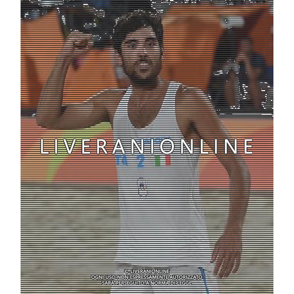 XXXI Olympic Games Giochi Olimpici Rio 2016 Rio de Janeiro - 16.08.2016 Semifinale Beach Volley Maschile Italia vs Russia Nella Foto:Lupo Daniele esulta /Ph.Vitez-Ag. Aldo Liverani
