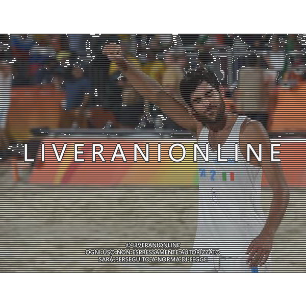 XXXI Olympic Games Giochi Olimpici Rio 2016 Rio de Janeiro - 16.08.2016 Semifinale Beach Volley Maschile Italia vs Russia Nella Foto:Lupo Daniele esulta /Ph.Vitez-Ag. Aldo Liverani