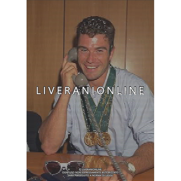 RETROSPETTIVA ANTONIO ROSSI IN VISITA ALLA REDAZIONE DELLA GAZZETTA DELLO SPORT NELLA FOTO ANTONIO ROSSI AG ALDO LIVERANI SAS