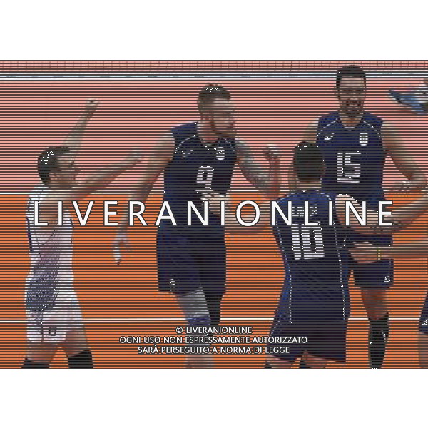 XXXI Olympic Games Giochi Olimpici Rio 2016 Rio de Janeiro - 17.08.2016 Quarti di Finale Pallavolo Maschile Italia vs Iran Nella Foto:Zaytsev Ivan,Birarelli Emanuele e Colaci Massimo esultano /Ph.Vitez-Ag. Aldo Liverani