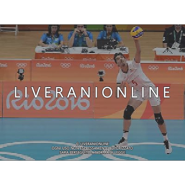 XXXI Olympic Games Giochi Olimpici Rio 2016 Rio de Janeiro - 17.08.2016 Quarti di Finale Pallavolo Maschile Italia vs Iran Nella Foto:Ghaemi Farhad /Ph.Vitez-Ag. Aldo Liverani