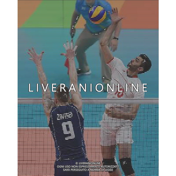 XXXI Olympic Games Giochi Olimpici Rio 2016 Rio de Janeiro - 17.08.2016 Quarti di Finale Pallavolo Maschile Italia vs Iran Nella Foto:Ghafour Amir /Ph.Vitez-Ag. Aldo Liverani
