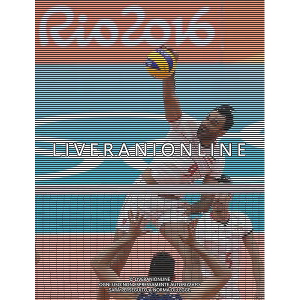 XXXI Olympic Games Giochi Olimpici Rio 2016 Rio de Janeiro - 17.08.2016 Quarti di Finale Pallavolo Maschile Italia vs Iran Nella Foto:Gholami Adel /Ph.Vitez-Ag. Aldo Liverani