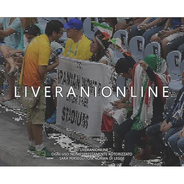XXXI Olympic Games Giochi Olimpici Rio 2016 Rio de Janeiro - 17.08.2016 Quarti di Finale Pallavolo Maschile Italia vs Iran Nella Foto:protesta a favore delle donne iraniane /Ph.Vitez-Ag. Aldo Liverani