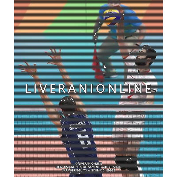 XXXI Olympic Games Giochi Olimpici Rio 2016 Rio de Janeiro - 17.08.2016 Quarti di Finale Pallavolo Maschile Italia vs Iran Nella Foto:Ebadipour Grhara /Ph.Vitez-Ag. Aldo Liverani