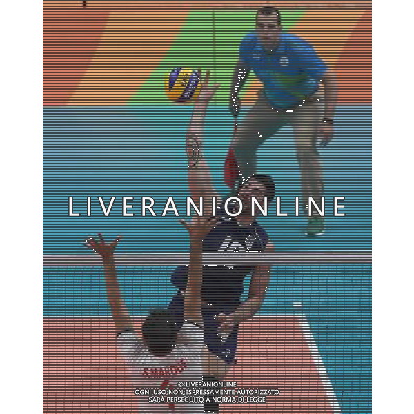XXXI Olympic Games Giochi Olimpici Rio 2016 Rio de Janeiro - 17.08.2016 Quarti di Finale Pallavolo Maschile Italia vs Iran Nella Foto:Lanza Filippo /Ph.Vitez-Ag. Aldo Liverani
