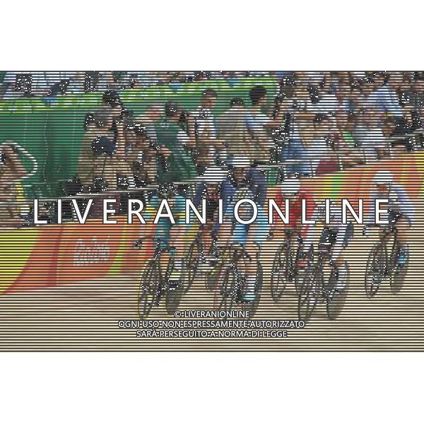 16-08-2016 Giochi Olimpici Pista Donne; Giornata 06; 2016, Usa; 2016, Belgium; 2016, Great Britain; Hammer, Sarah; D\'hoore, Jolien; Trott, Laura; Rio De Janeiro; ©SIROTTI/AGENZIA ALDO LIVERANI SAS