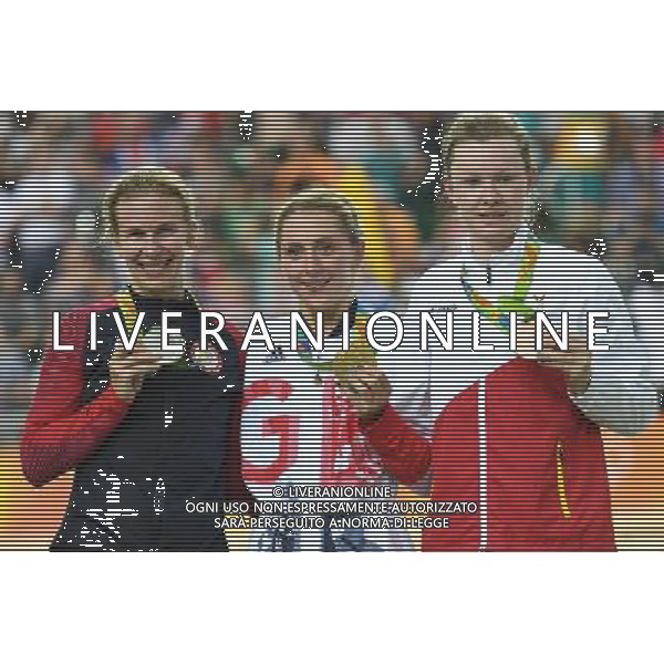 16-08-2016 Giochi Olimpici Pista Donne; Giornata 06; 2016, Great Britain; 2016, Usa; 2016, Belgium; Trott, Laura; Hammer, Sarah; D\'hoore, Jolien; Rio De Janeiro; ©sirotti/AGENZIA ALDO LIVERANI SAS