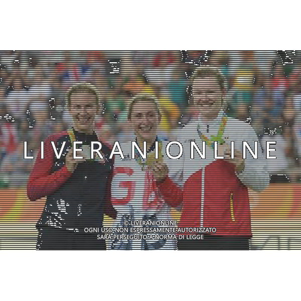 16-08-2016 Giochi Olimpici Pista Donne; Giornata 06; 2016, Great Britain; 2016, Usa; 2016, Belgium; Trott, Laura; Hammer, Sarah; D\'hoore, Jolien; Rio De Janeiro; ©sirotti/AGENZIA ALDO LIVERANI SAS