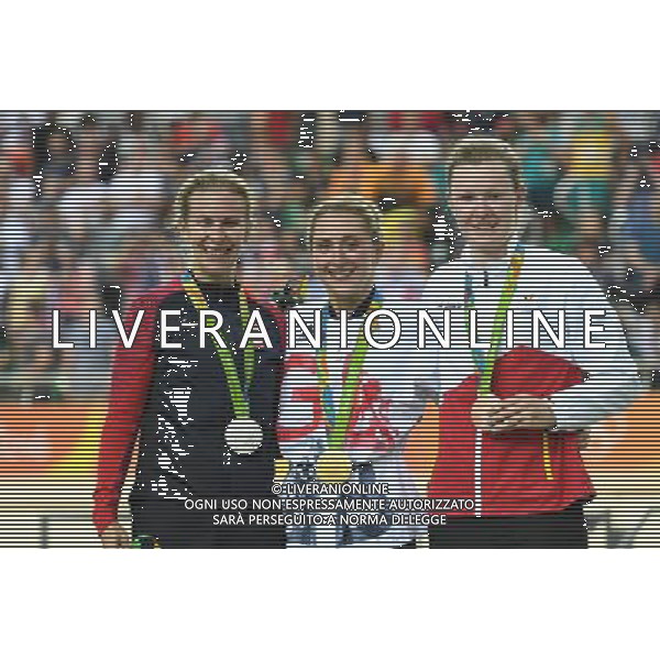 16-08-2016 Giochi Olimpici Pista Donne; Giornata 06; 2016, Great Britain; 2016, Usa; 2016, Belgium; Trott, Laura; Hammer, Sarah; D\'hoore, Jolien; Rio De Janeiro; ©sirotti/AGENZIA ALDO LIVERANI SAS