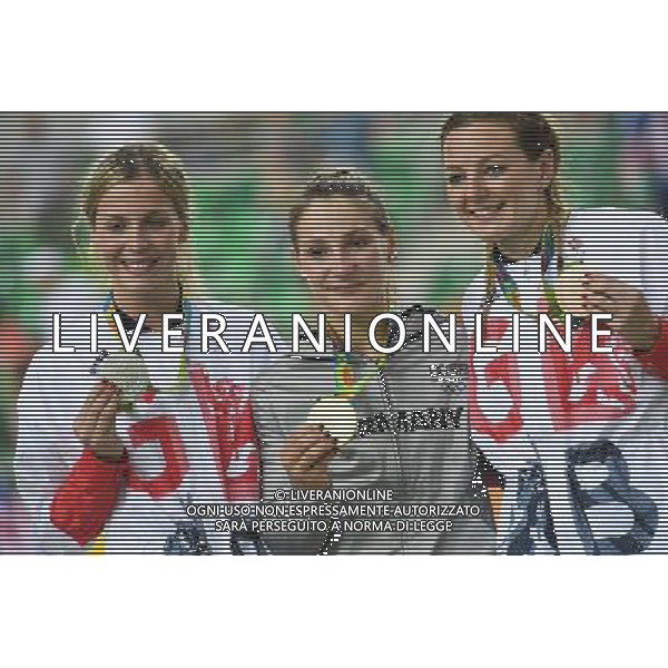 16-08-2016 Giochi Olimpici Pista Donne; Giornata 06; 2016, Germany; 2016, Great Britain; Vogel, Kristina; James, Rebecca; Marchant, Katy; Rio De Janeiro; ©sirotti/AGENZIA ALDO LIVERANI SAS