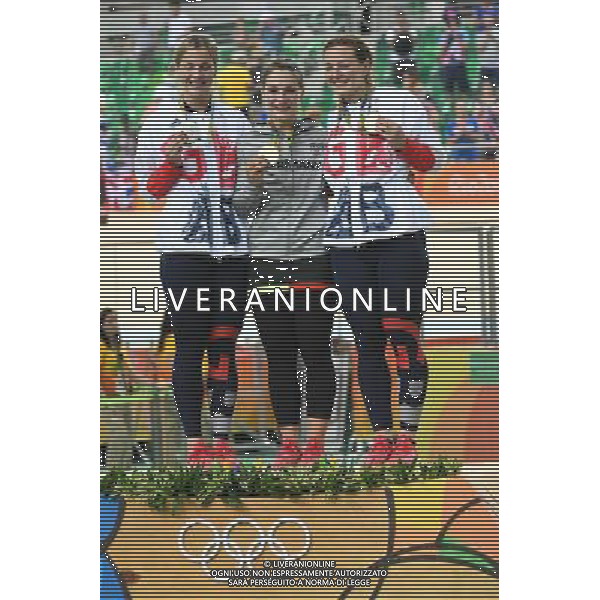16-08-2016 Giochi Olimpici Pista Donne; Giornata 06; 2016, Germany; 2016, Great Britain; Vogel, Kristina; James, Rebecca; Marchant, Katy; Rio De Janeiro; ©sirotti/AGENZIA ALDO LIVERANI SAS