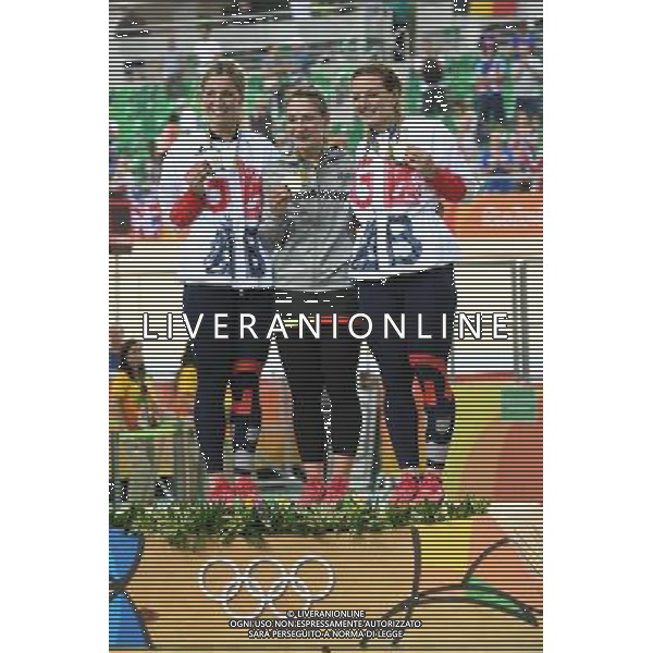 16-08-2016 Giochi Olimpici Pista Donne; Giornata 06; 2016, Germany; 2016, Great Britain; Vogel, Kristina; James, Rebecca; Marchant, Katy; Rio De Janeiro; ©sirotti/AGENZIA ALDO LIVERANI SAS