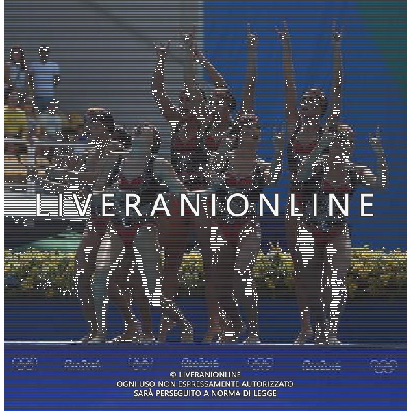 XXXI Olympic Games Giochi Olimpici Rio 2016 Rio de Janeiro - 18.08.2016 Finale Nuoto Sincronizzato Programma Tecnico Nella Foto:Team Brasile Borges Luisa,Feres Beatriz,Lobo Maria Clara,Molinos Lorena,Bruno Maria,Feres Branca,Miccuci Maria,Teixeira Lara,Nogueira Pamela /Ph.Vitez-Ag. Aldo Liverani