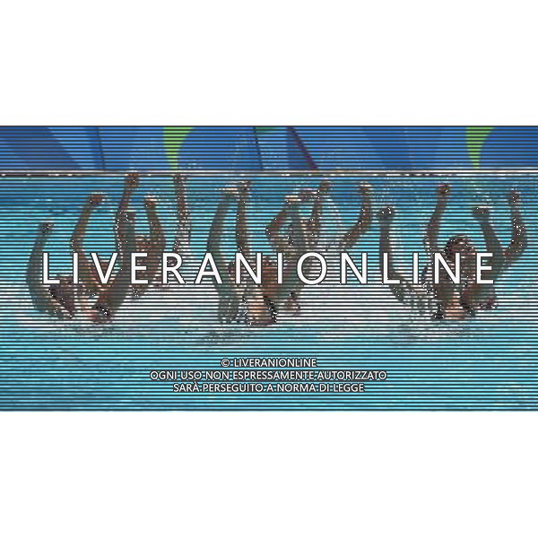 XXXI Olympic Games Giochi Olimpici Rio 2016 Rio de Janeiro - 18.08.2016 Finale Nuoto Sincronizzato Programma Tecnico Nella Foto:Team Brasile Borges Luisa,Feres Beatriz,Lobo Maria Clara,Molinos Lorena,Bruno Maria,Feres Branca,Miccuci Maria,Teixeira Lara,Nogueira Pamela /Ph.Vitez-Ag. Aldo Liverani