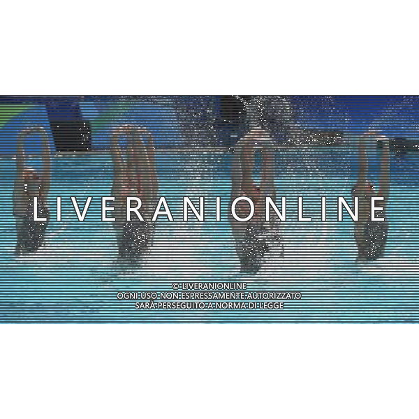 XXXI Olympic Games Giochi Olimpici Rio 2016 Rio de Janeiro - 18.08.2016 Finale Nuoto Sincronizzato Programma Tecnico Nella Foto:Team Russia Chigireva Vlada,Kolesnichenko Svetlana,Romashina Svetlana,Shurochkina Mariia,Ishenko Natalia,Patskevich Aleksandra,Shishkina Alla,Topilina Gelena,Prokofyeva Elena /Ph.Vitez-Ag. Aldo Liverani