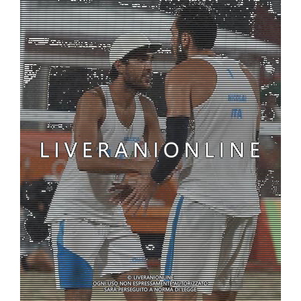 XXXI Olympic Games Giochi Olimpici Rio 2016 Rio de Janeiro - 18.08.2016 Finale Beach Volley Italia vs Brasile Nella Foto:Lupo Daniele-Nicolai Paolo vs Alison Cerutti-Bruno Oscar Schmidt /Ph.Vitez-Ag. Aldo Liverani