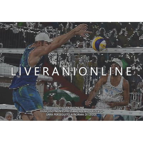 XXXI Olympic Games Giochi Olimpici Rio 2016 Rio de Janeiro - 18.08.2016 Finale Beach Volley Italia vs Brasile Nella Foto:Lupo Daniele-Nicolai Paolo vs Alison Cerutti-Bruno Oscar Schmidt /Ph.Vitez-Ag. Aldo Liverani