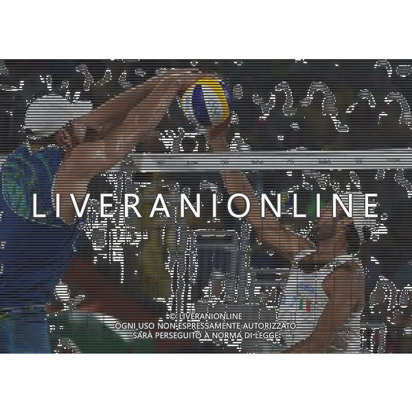 XXXI Olympic Games Giochi Olimpici Rio 2016 Rio de Janeiro - 18.08.2016 Finale Beach Volley Italia vs Brasile Nella Foto:Lupo Daniele-Nicolai Paolo vs Alison Cerutti-Bruno Oscar Schmidt /Ph.Vitez-Ag. Aldo Liverani