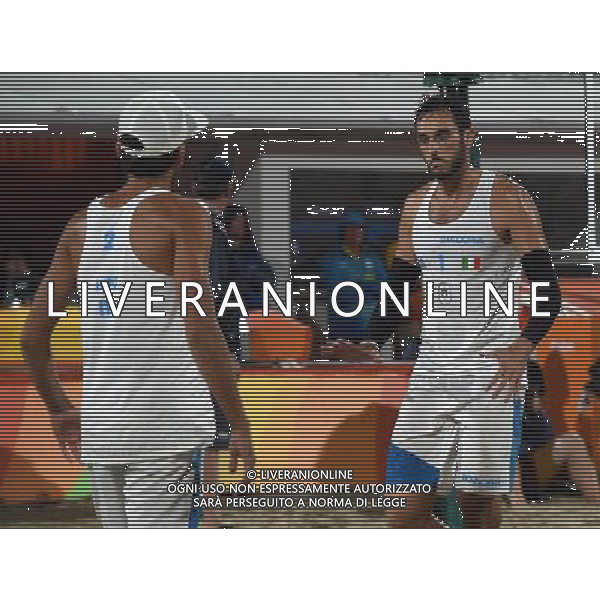 XXXI Olympic Games Giochi Olimpici Rio 2016 Rio de Janeiro - 18.08.2016 Finale Beach Volley Italia vs Brasile Nella Foto:Lupo Daniele-Nicolai Paolo vs Alison Cerutti-Bruno Oscar Schmidt /Ph.Vitez-Ag. Aldo Liverani
