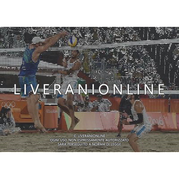 XXXI Olympic Games Giochi Olimpici Rio 2016 Rio de Janeiro - 18.08.2016 Finale Beach Volley Italia vs Brasile Nella Foto:Lupo Daniele-Nicolai Paolo vs Alison Cerutti-Bruno Oscar Schmidt /Ph.Vitez-Ag. Aldo Liverani