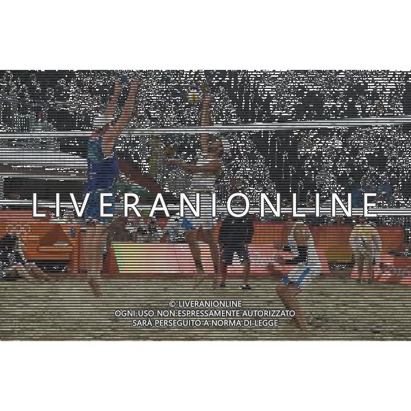 XXXI Olympic Games Giochi Olimpici Rio 2016 Rio de Janeiro - 18.08.2016 Finale Beach Volley Italia vs Brasile Nella Foto:Lupo Daniele-Nicolai Paolo vs Alison Cerutti-Bruno Oscar Schmidt /Ph.Vitez-Ag. Aldo Liverani