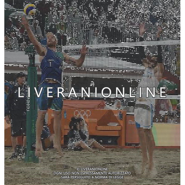 XXXI Olympic Games Giochi Olimpici Rio 2016 Rio de Janeiro - 18.08.2016 Finale Beach Volley Italia vs Brasile Nella Foto:Lupo Daniele-Nicolai Paolo vs Alison Cerutti-Bruno Oscar Schmidt /Ph.Vitez-Ag. Aldo Liverani