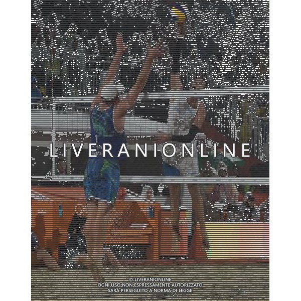 XXXI Olympic Games Giochi Olimpici Rio 2016 Rio de Janeiro - 18.08.2016 Finale Beach Volley Italia vs Brasile Nella Foto:Lupo Daniele-Nicolai Paolo vs Alison Cerutti-Bruno Oscar Schmidt /Ph.Vitez-Ag. Aldo Liverani