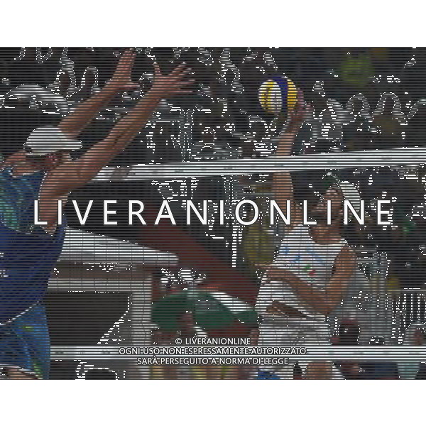XXXI Olympic Games Giochi Olimpici Rio 2016 Rio de Janeiro - 18.08.2016 Finale Beach Volley Italia vs Brasile Nella Foto:Lupo Daniele-Nicolai Paolo vs Alison Cerutti-Bruno Oscar Schmidt /Ph.Vitez-Ag. Aldo Liverani