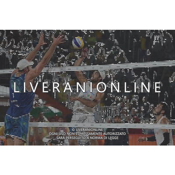 XXXI Olympic Games Giochi Olimpici Rio 2016 Rio de Janeiro - 18.08.2016 Finale Beach Volley Italia vs Brasile Nella Foto:Lupo Daniele-Nicolai Paolo vs Alison Cerutti-Bruno Oscar Schmidt /Ph.Vitez-Ag. Aldo Liverani