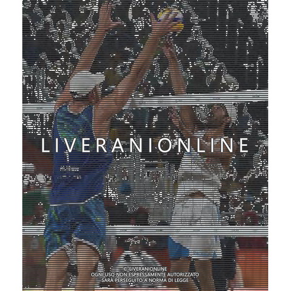 XXXI Olympic Games Giochi Olimpici Rio 2016 Rio de Janeiro - 18.08.2016 Finale Beach Volley Italia vs Brasile Nella Foto:Lupo Daniele-Nicolai Paolo vs Alison Cerutti-Bruno Oscar Schmidt /Ph.Vitez-Ag. Aldo Liverani