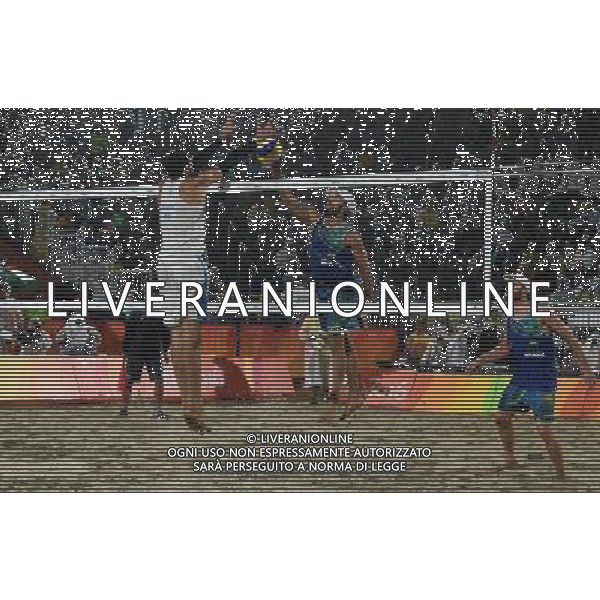 XXXI Olympic Games Giochi Olimpici Rio 2016 Rio de Janeiro - 18.08.2016 Finale Beach Volley Italia vs Brasile Nella Foto:Lupo Daniele-Nicolai Paolo vs Alison Cerutti-Bruno Oscar Schmidt /Ph.Vitez-Ag. Aldo Liverani