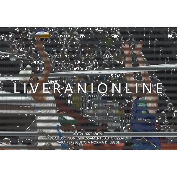XXXI Olympic Games Giochi Olimpici Rio 2016 Rio de Janeiro - 18.08.2016 Finale Beach Volley Italia vs Brasile Nella Foto:Lupo Daniele-Nicolai Paolo vs Alison Cerutti-Bruno Oscar Schmidt /Ph.Vitez-Ag. Aldo Liverani