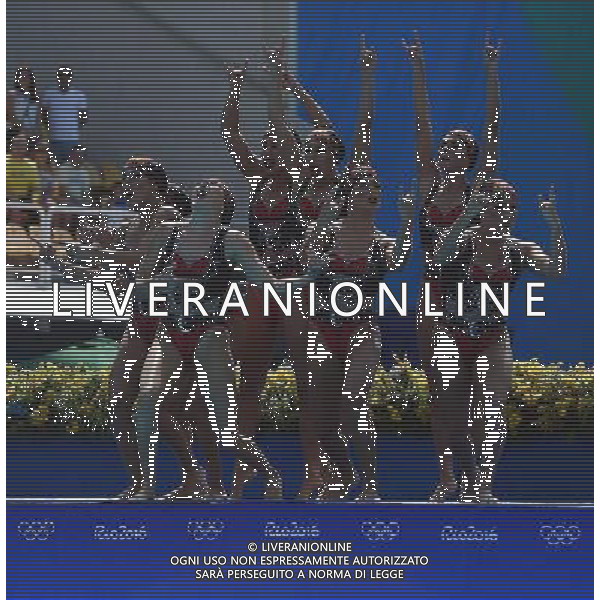 XXXI Olympic Games Giochi Olimpici Rio 2016 Rio de Janeiro - 18.08.2016 Finale Nuoto Sincronizzato Programma Tecnico Nella Foto:Team Brasile Borges Luisa,Feres Beatriz,Lobo Maria Clara,Molinos Lorena,Bruno Maria,Feres Branca,Miccuci Maria,Teixeira Lara,Nogueira Pamela /Ph.Vitez-Ag. Aldo Liverani