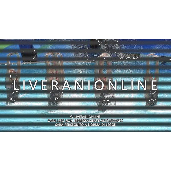 XXXI Olympic Games Giochi Olimpici Rio 2016 Rio de Janeiro - 18.08.2016 Finale Nuoto Sincronizzato Programma Tecnico Nella Foto:Team Russia Chigireva Vlada,Kolesnichenko Svetlana,Romashina Svetlana,Shurochkina Mariia,Ishenko Natalia,Patskevich Aleksandra,Shishkina Alla,Topilina Gelena,Prokofyeva Elena /Ph.Vitez-Ag. Aldo Liverani
