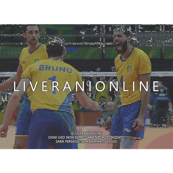 XXXI Olympic Games Giochi Olimpici Rio 2016 Rio de Janeiro - 21.08.2016 Finale Pallavolo Maschile Italia vs Brasile Nella Foto:De Souza Wallace esulta /Ph.Vitez-Ag. Aldo Liverani