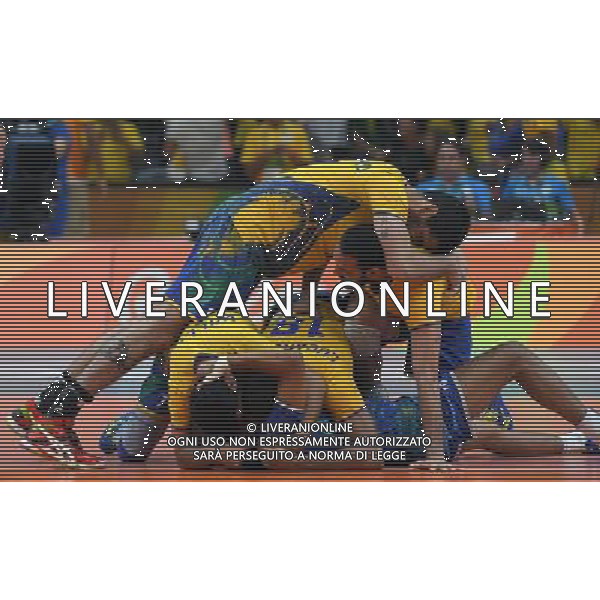 XXXI Olympic Games Giochi Olimpici Rio 2016 Rio de Janeiro - 21.08.2016 Finale Pallavolo Maschile Italia vs Brasile Nella Foto:Esultanza Brasile /Ph.Vitez-Ag. Aldo Liverani